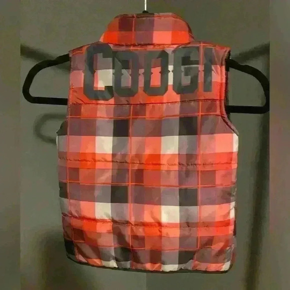 Boys 3t‎ plaid print COOGI zip up puffer vest great condition - Picture 4 of 6